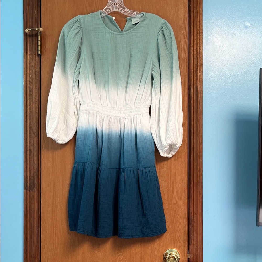 Long-sleeve Ombre Dress